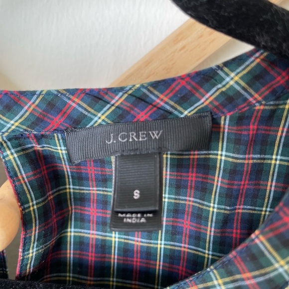 J.Crew Festive Peasant Plaid top - Picture 6 of 7